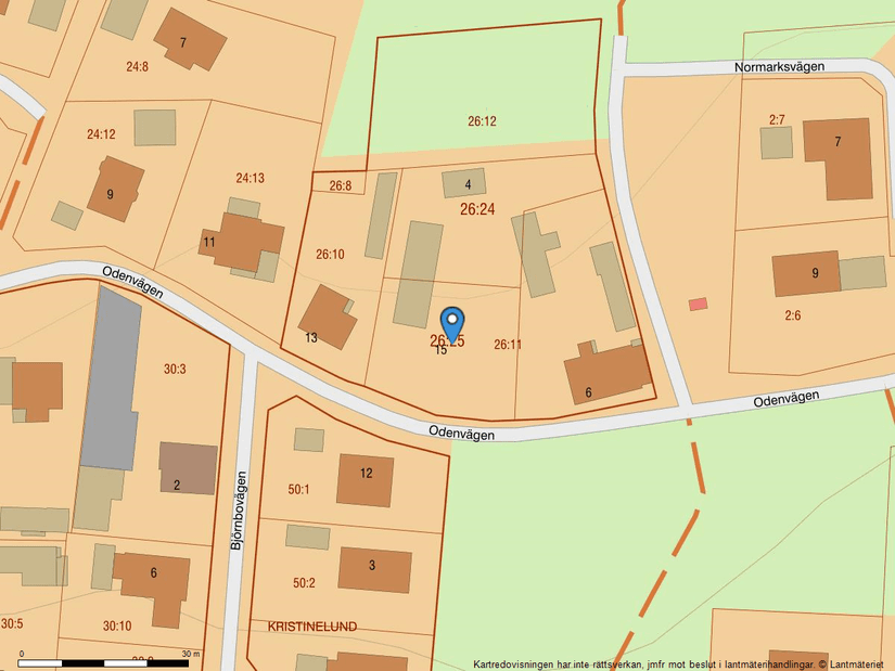 Tomt, Tomt på Odenvägen, Bomhus, Gävle