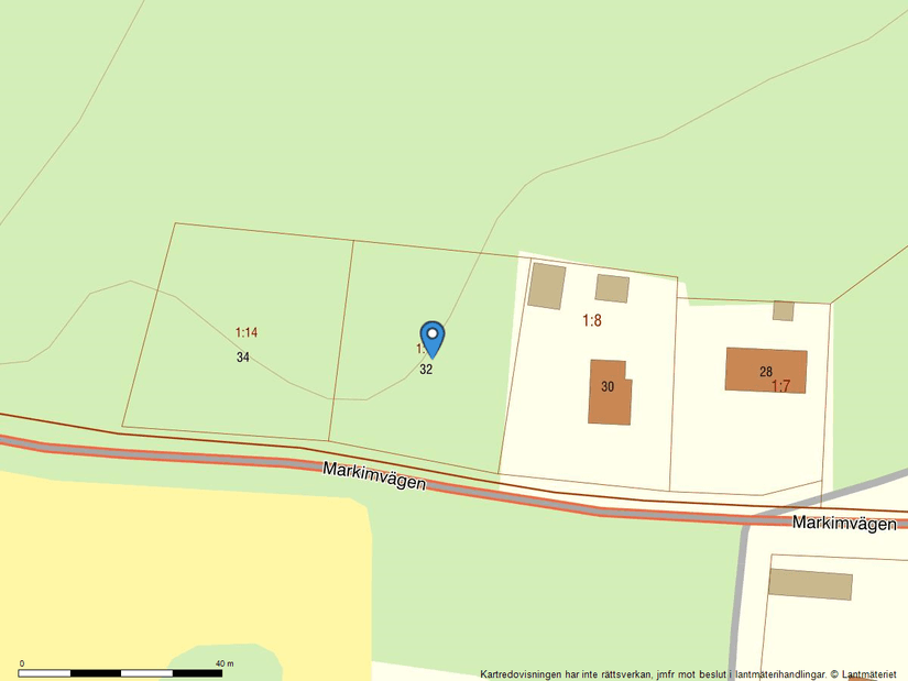 Tomt, Markimvägen 32, Markim, Vallentuna