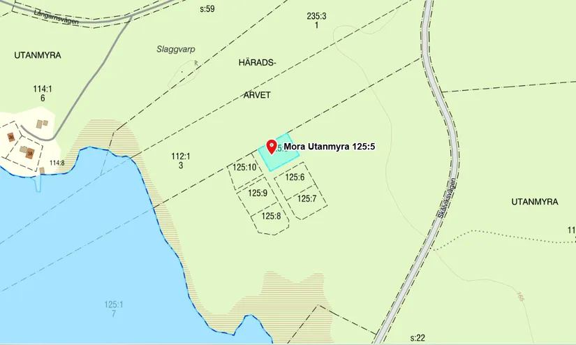 Tomt, Skålviksvägen, Tomt vid Siljan, Utanmyra/Sollerön, Mora