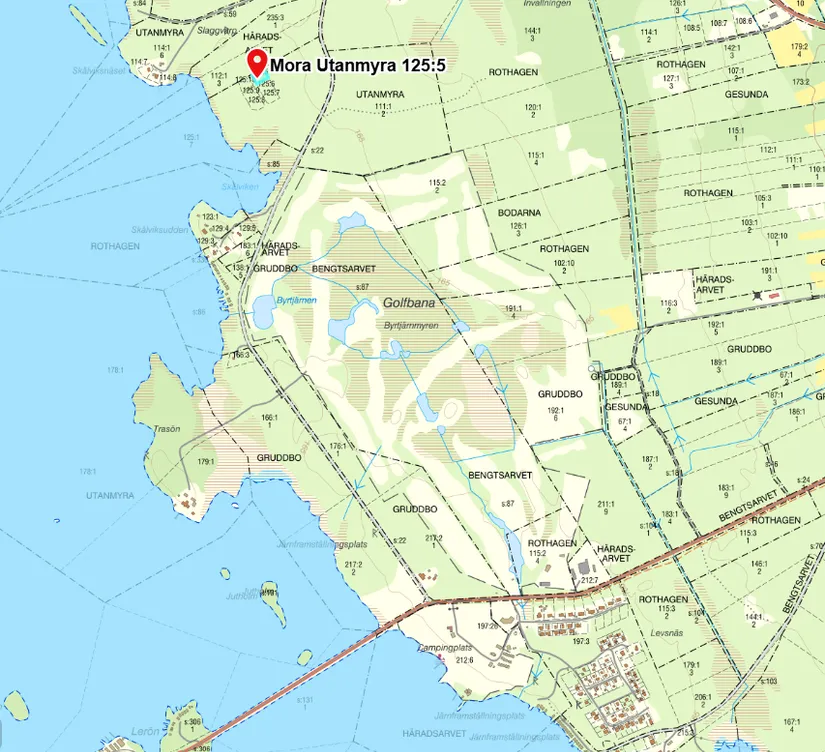 Tomt, Skålviksvägen, Tomt vid Siljan, Utanmyra/Sollerön, Mora