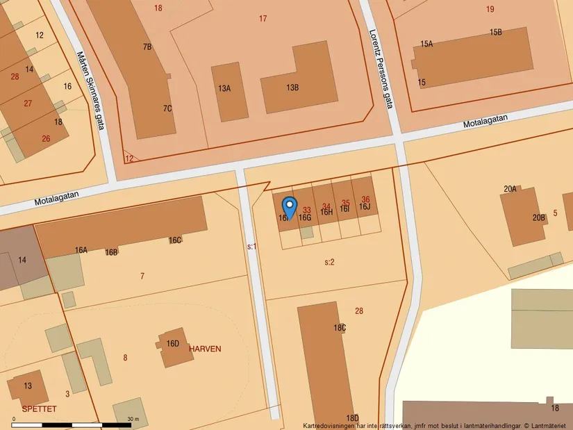 Villa, Radhus, Motalagatan 16F, Centralt, Vadstena