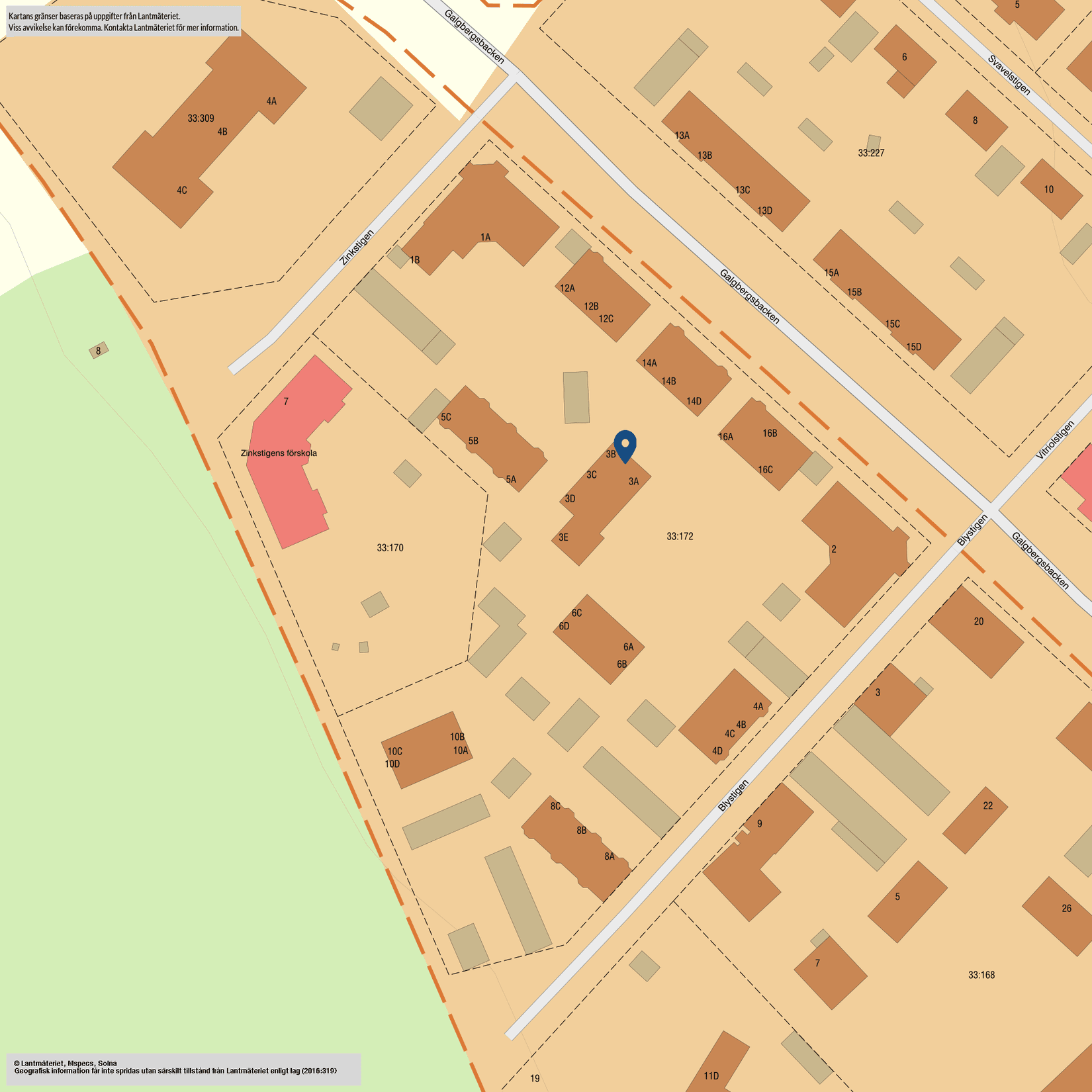 Bostadsrätt, Zinkstigen 3A, Galgberget, Falun