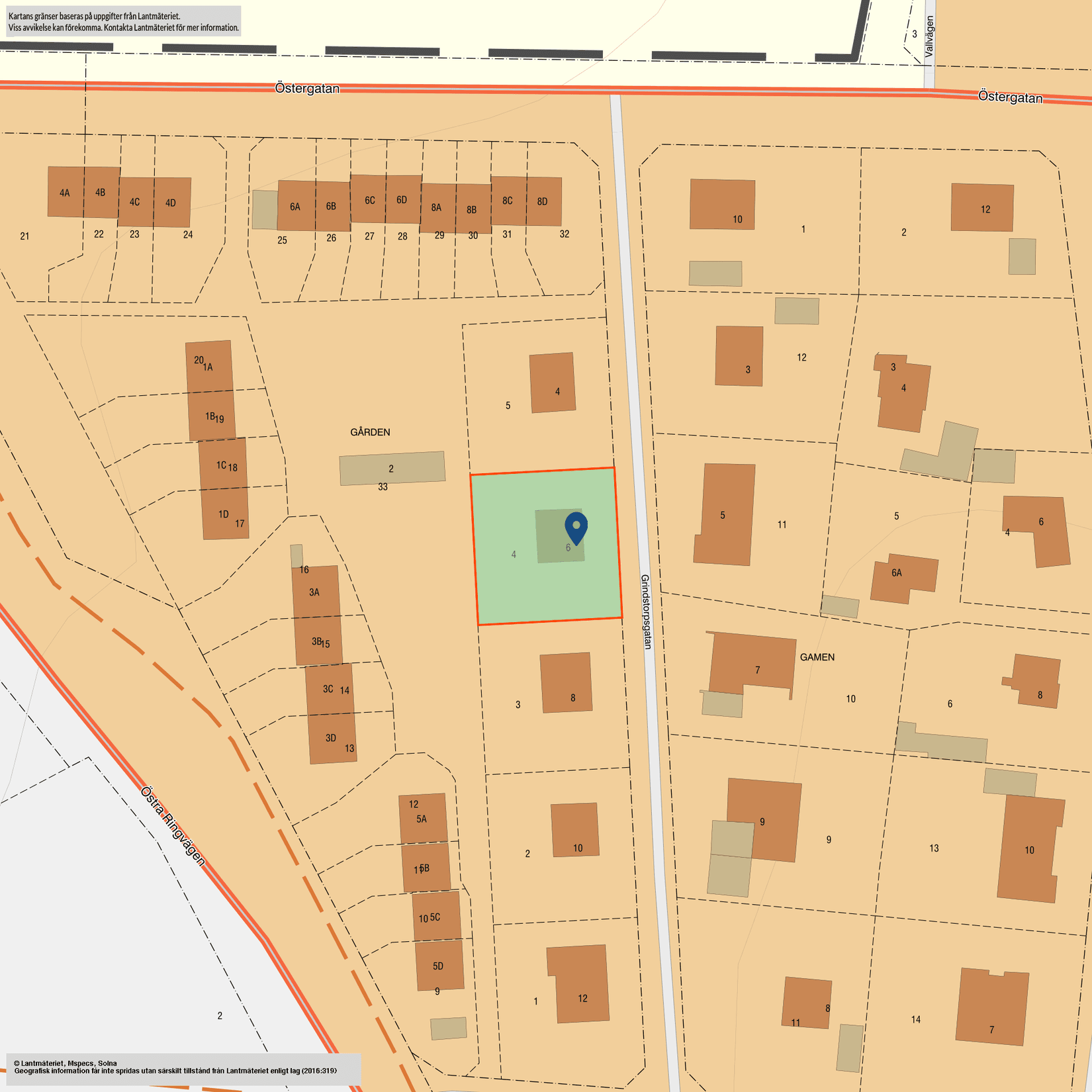 Villa, Grindstorpsgatan 6, Centrum, Tidaholm