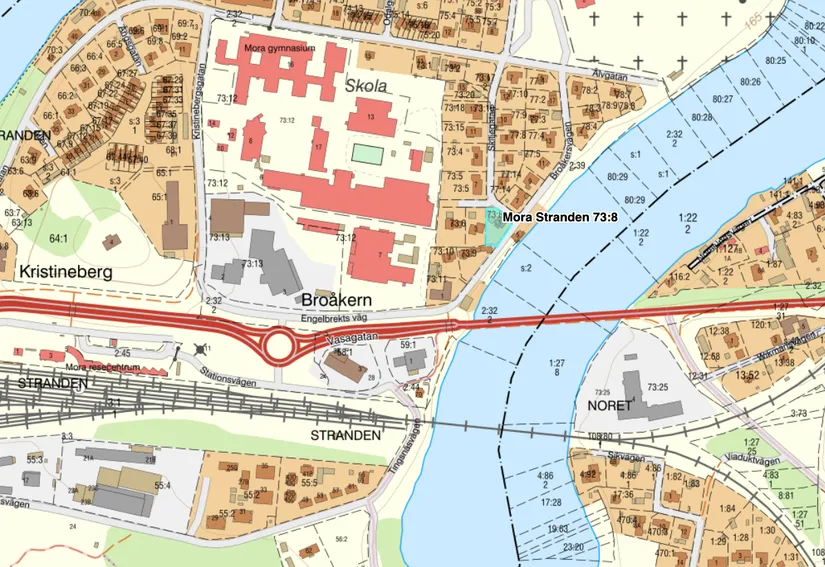 Villa, Skiljegatan 1, Broåkern, Mora