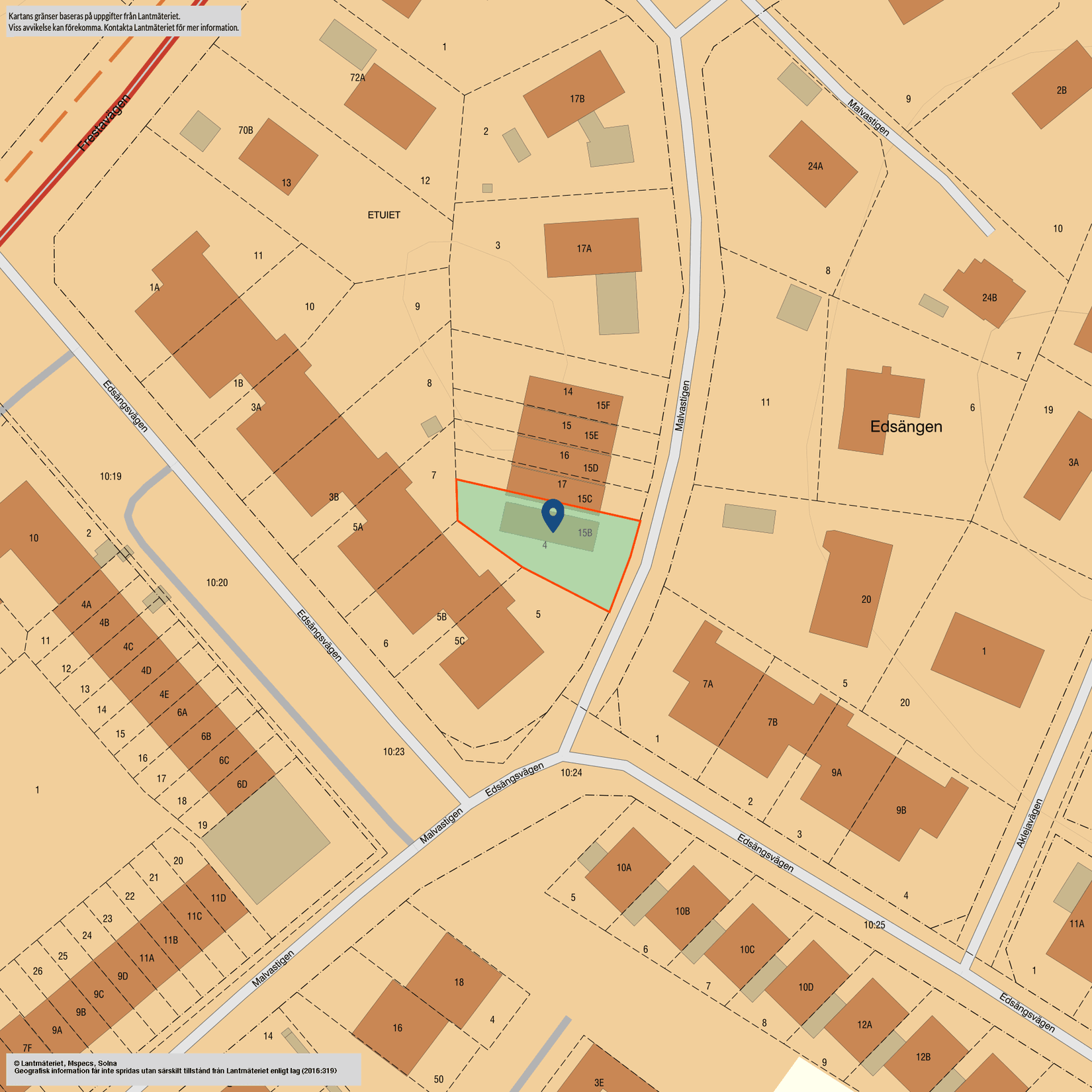 Radhus, Malvastigen 15B, Edsängen, Sollentuna