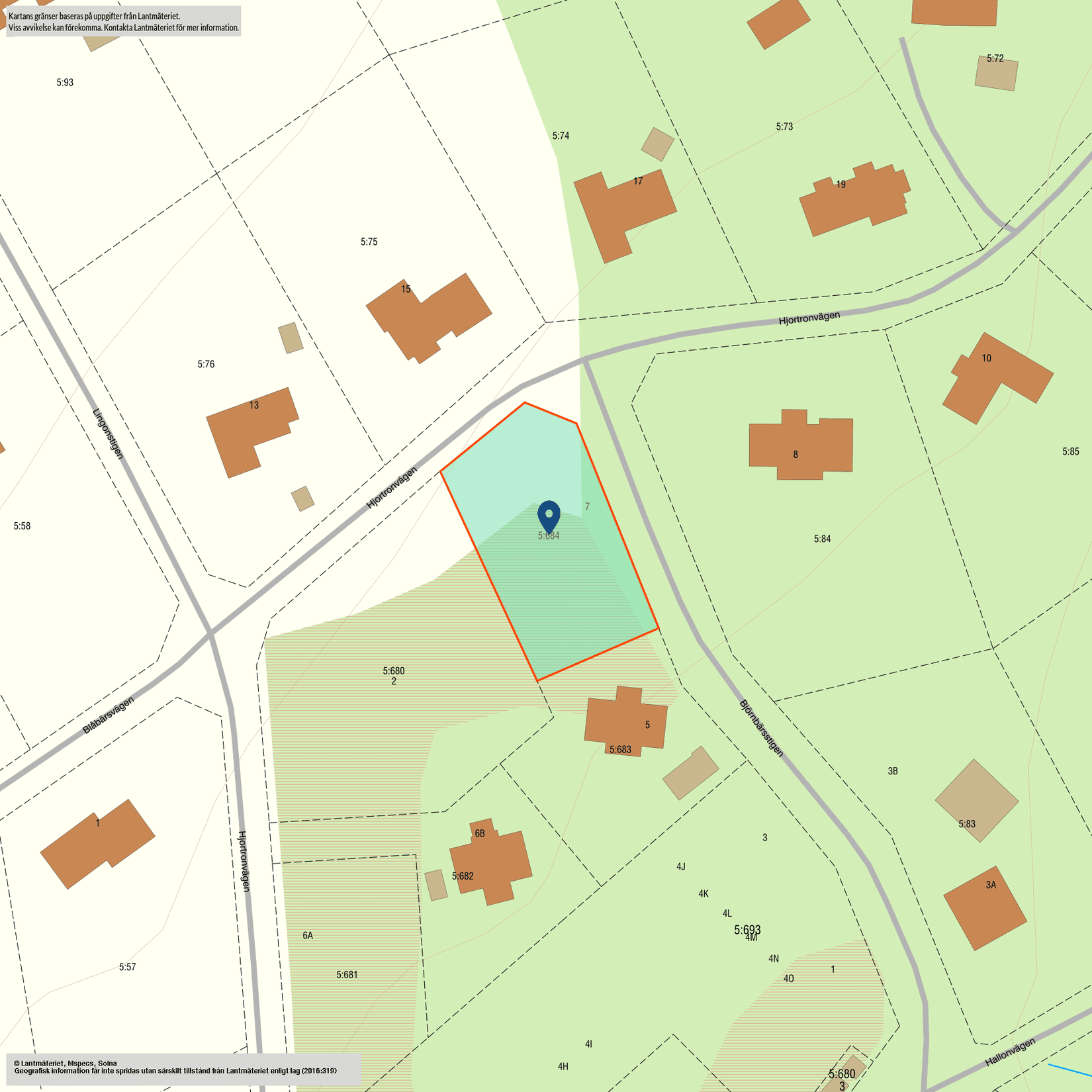 Tomt, Björnbärsstigen 7, Gammelgårdsområdet, Malung-Sälen