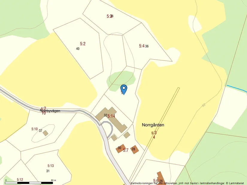 Tomt, Norrbyvägen 34, Rimbo, Norrtälje