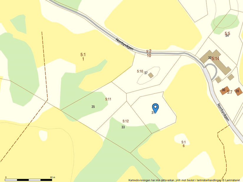 Tomt, Norrbyvägen 31, Rö, Norrtälje