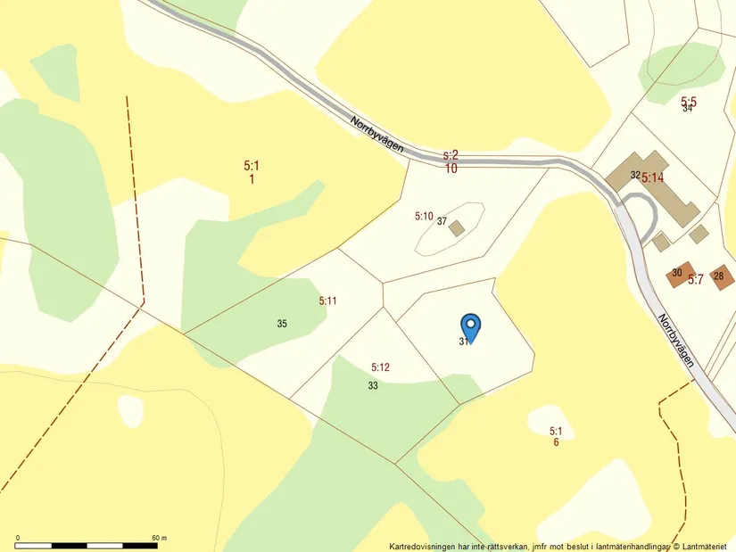 Tomt, Norrbyvägen 31, Rö, Norrtälje