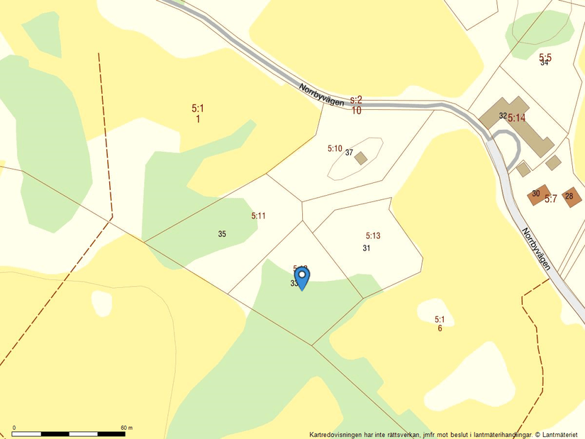 Tomt, Norrbyvägen 33, Rö, Norrtälje