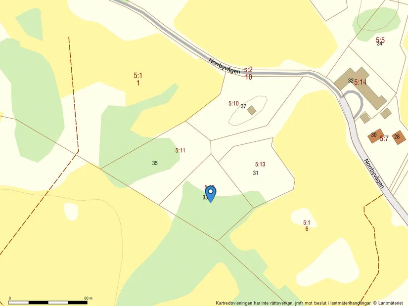 Tomt, Norrbyvägen 33, Rö, Norrtälje