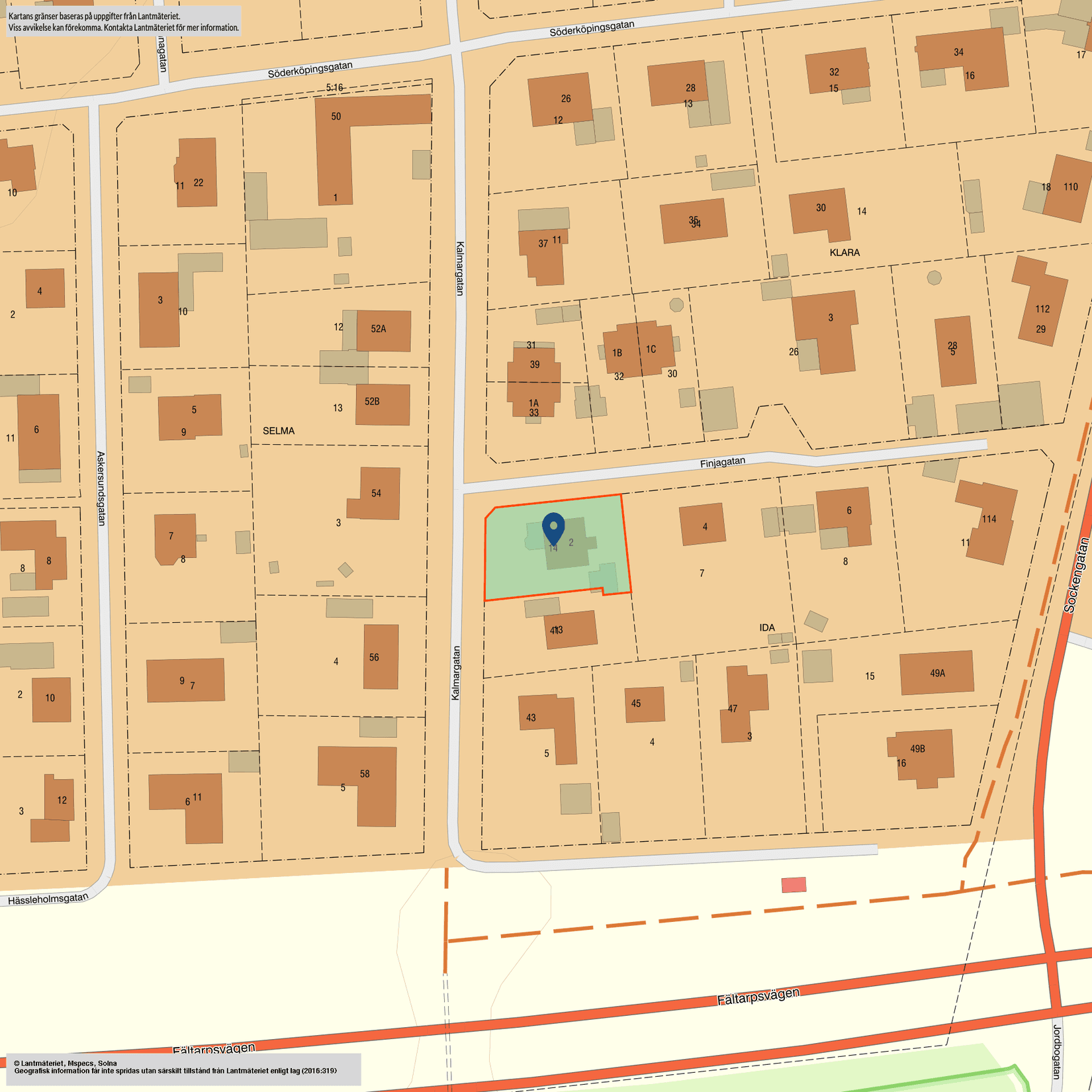 Villa, Finjagatan 2, Fältabacken, Helsingborg