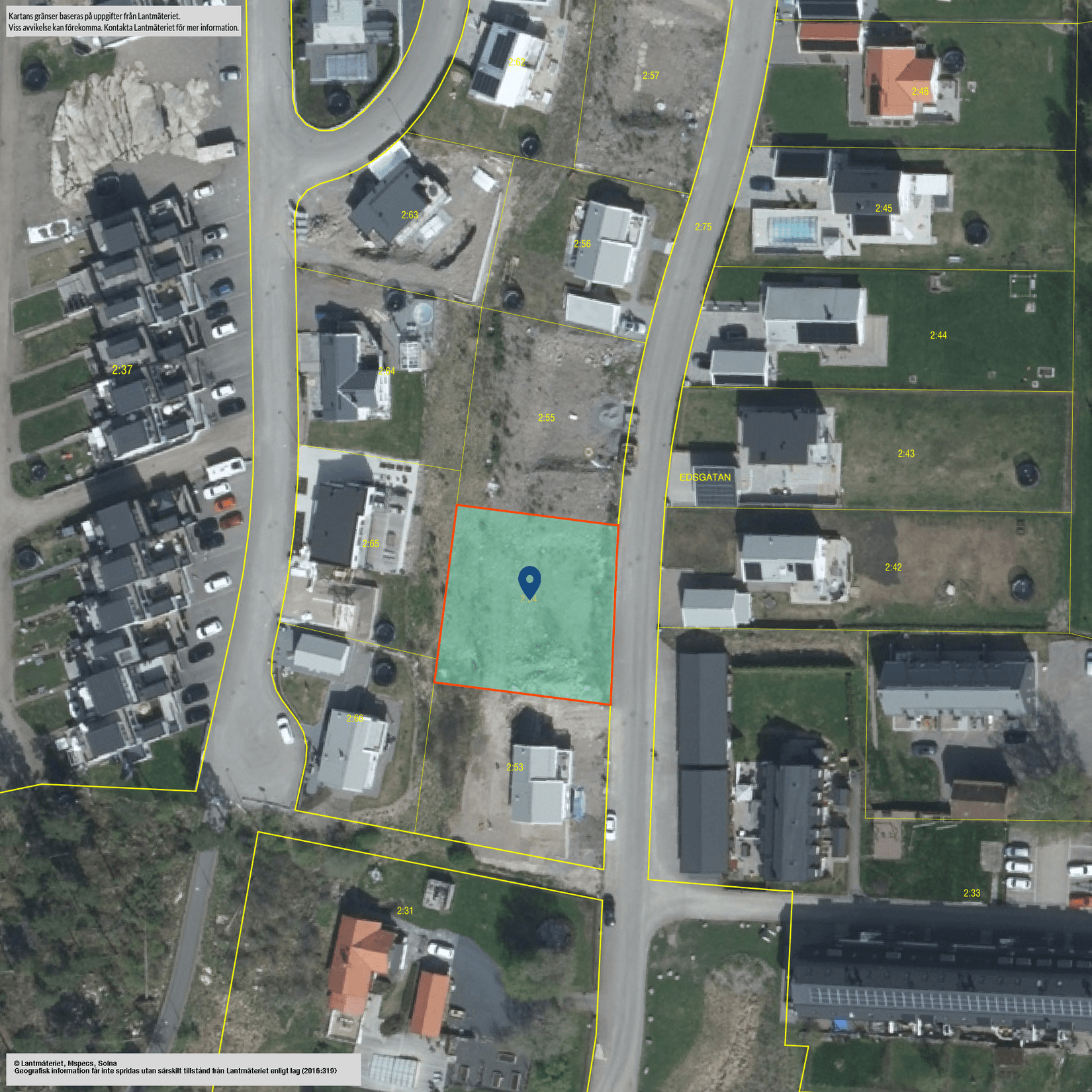 Tomt, Skogsbrynsvägen 33, Edsgatan, Karlstad