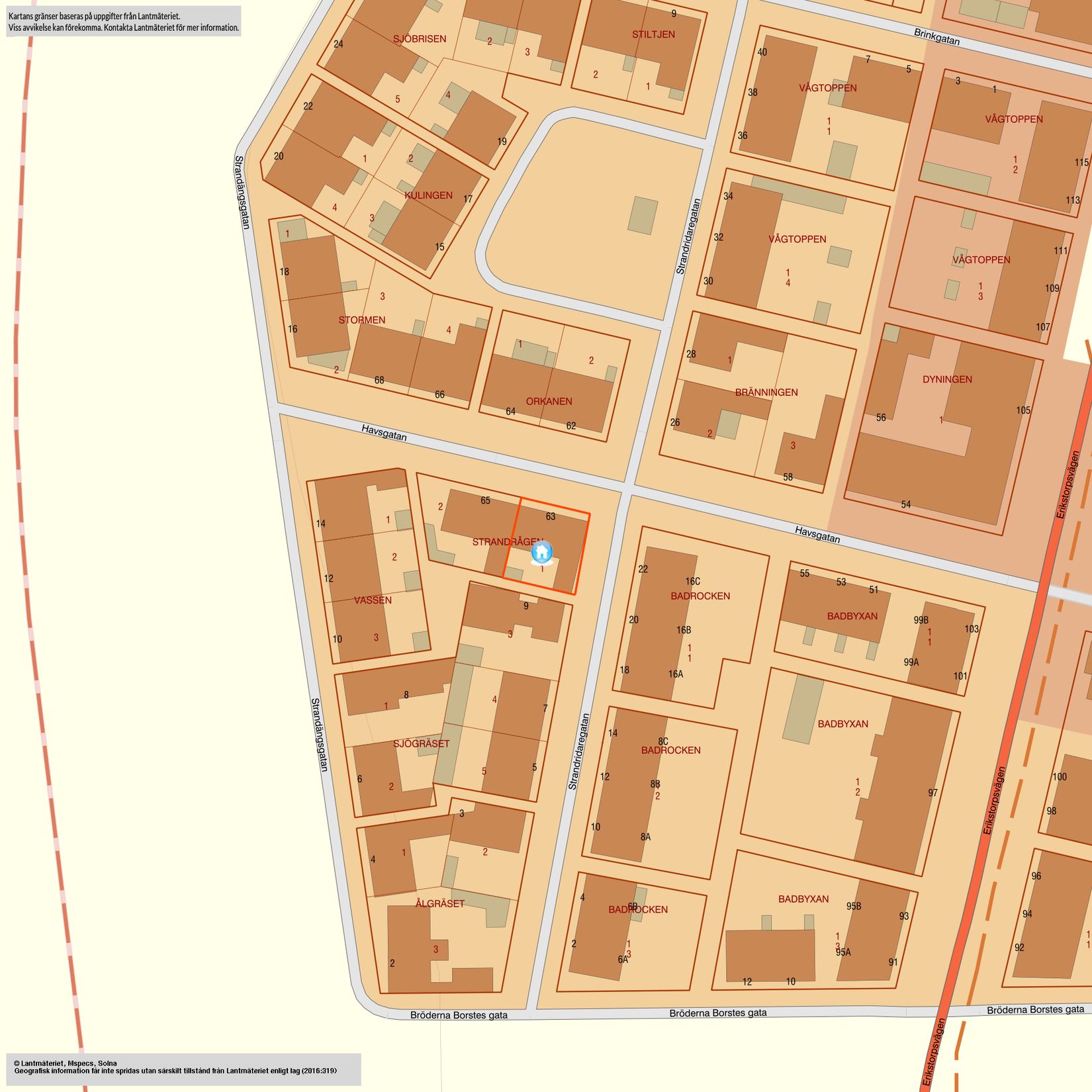 Radhus, Havsgatan 63, Norra Borstahusen / Strandbyn, Landskrona