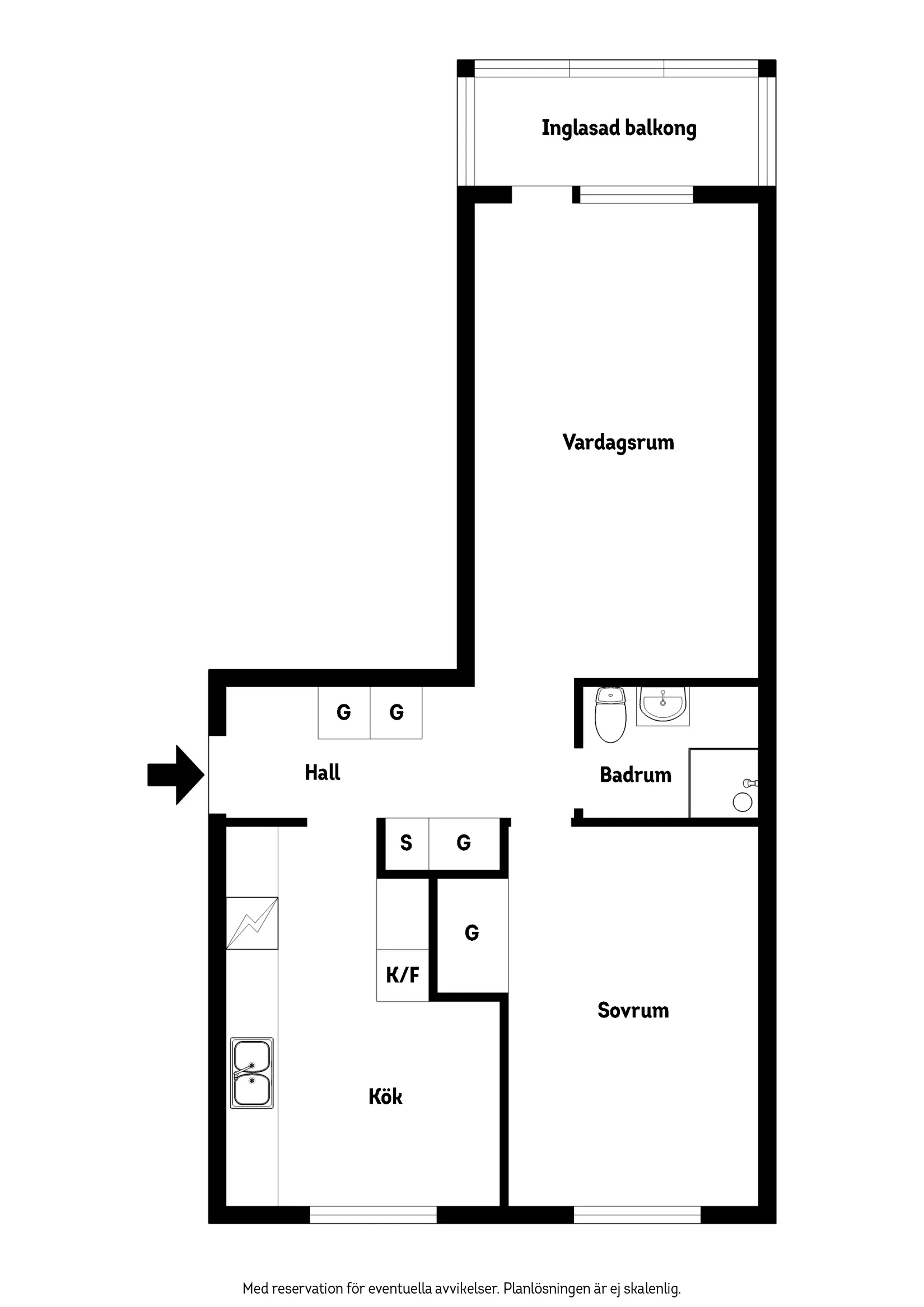 Bostadsrätt, Mariagatan 7C, Ystad Centrum, Ystad
