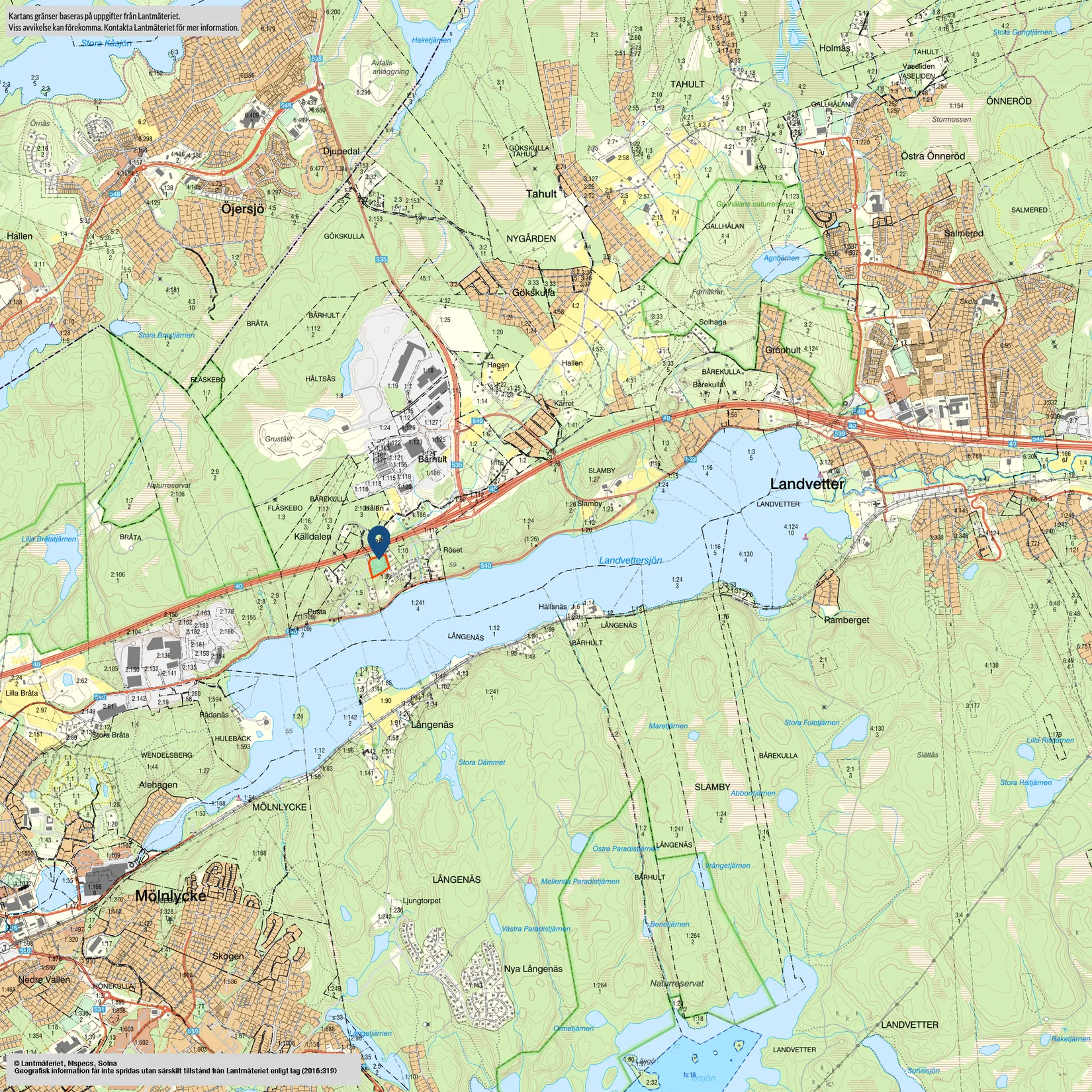 Tomt, Rösetvägen tomt, Landvetter, Härryda