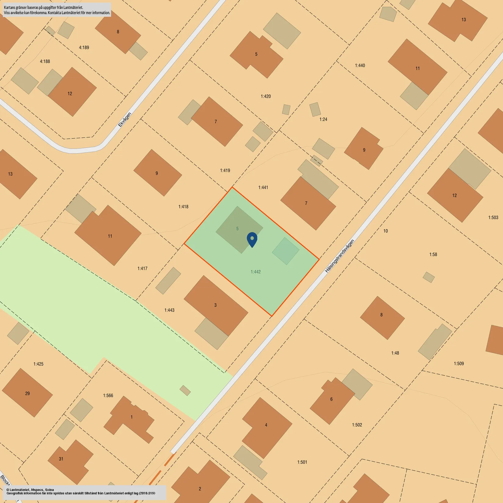 Villa, Hälsingstrandsvägen 5, Hälsinggården, Falun