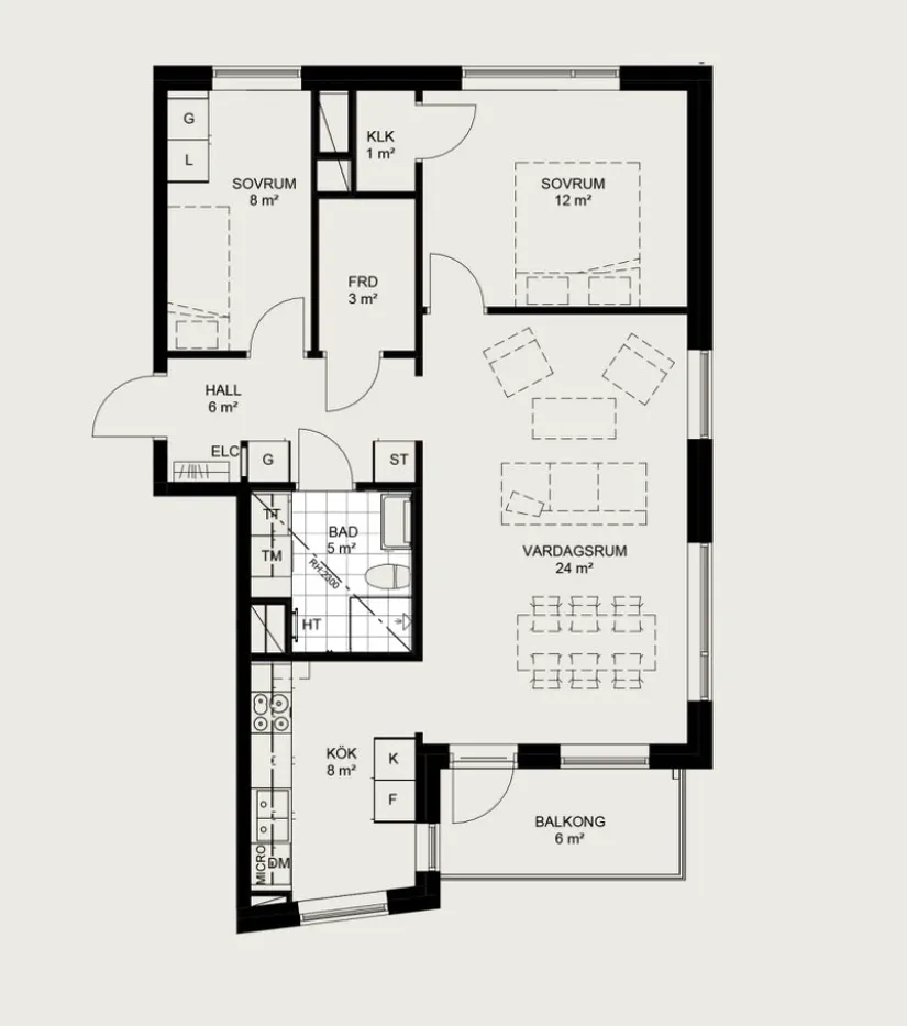 Bostadsrätt, Tyska Bottens Väg 37B, D-1401, Nockebyhov, Stockholm