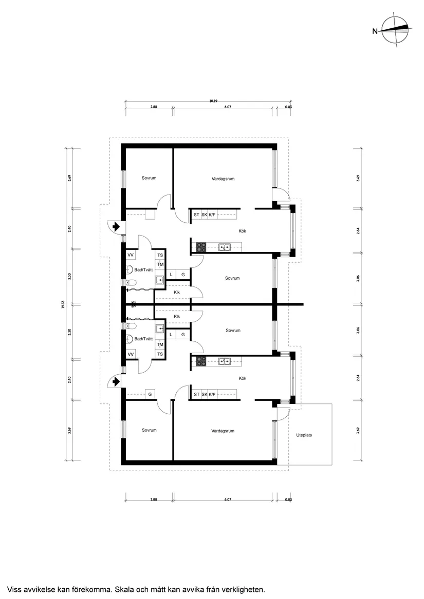 Villa, Radhus, Spångatan 4A & B, Ljungbyhed, Klippan