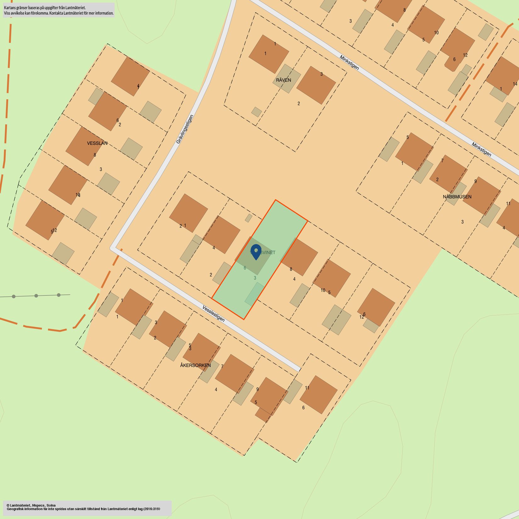 Radhus, Vesslestigen 6, Kristineberg, Oskarshamn