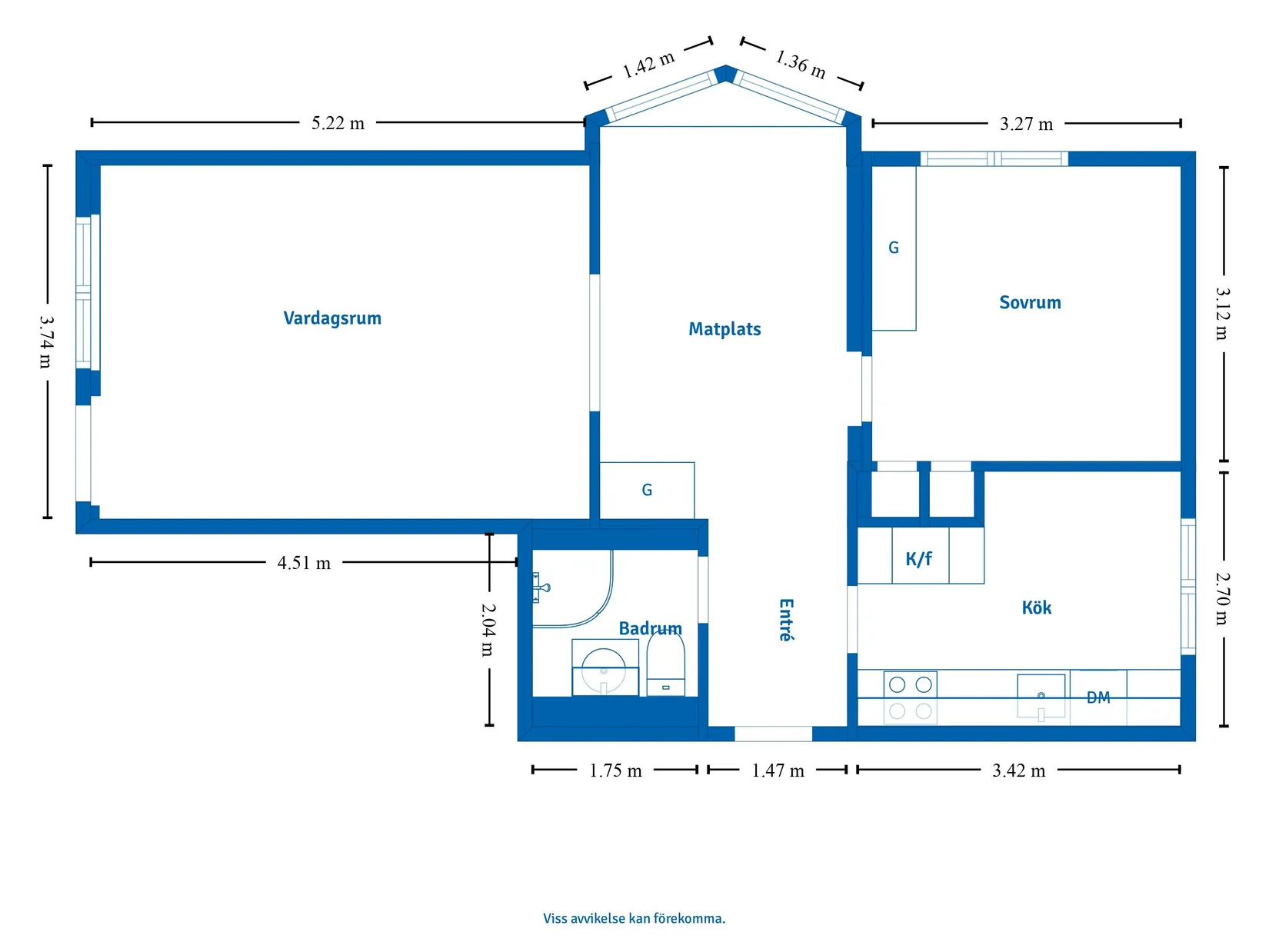 Bostadsrätt, Borgmästaretorget 3C, Centralt, Motala
