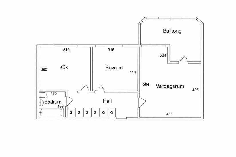Bostadsrätt, Kämpegatan 45, Centrum, Uddevalla