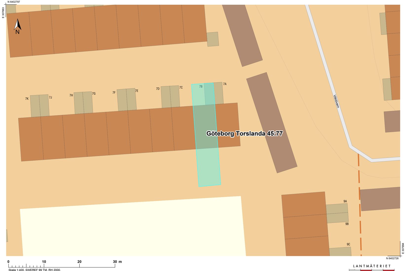 Radhus, Vitklövern 7B, Centrala Torslanda, Göteborg