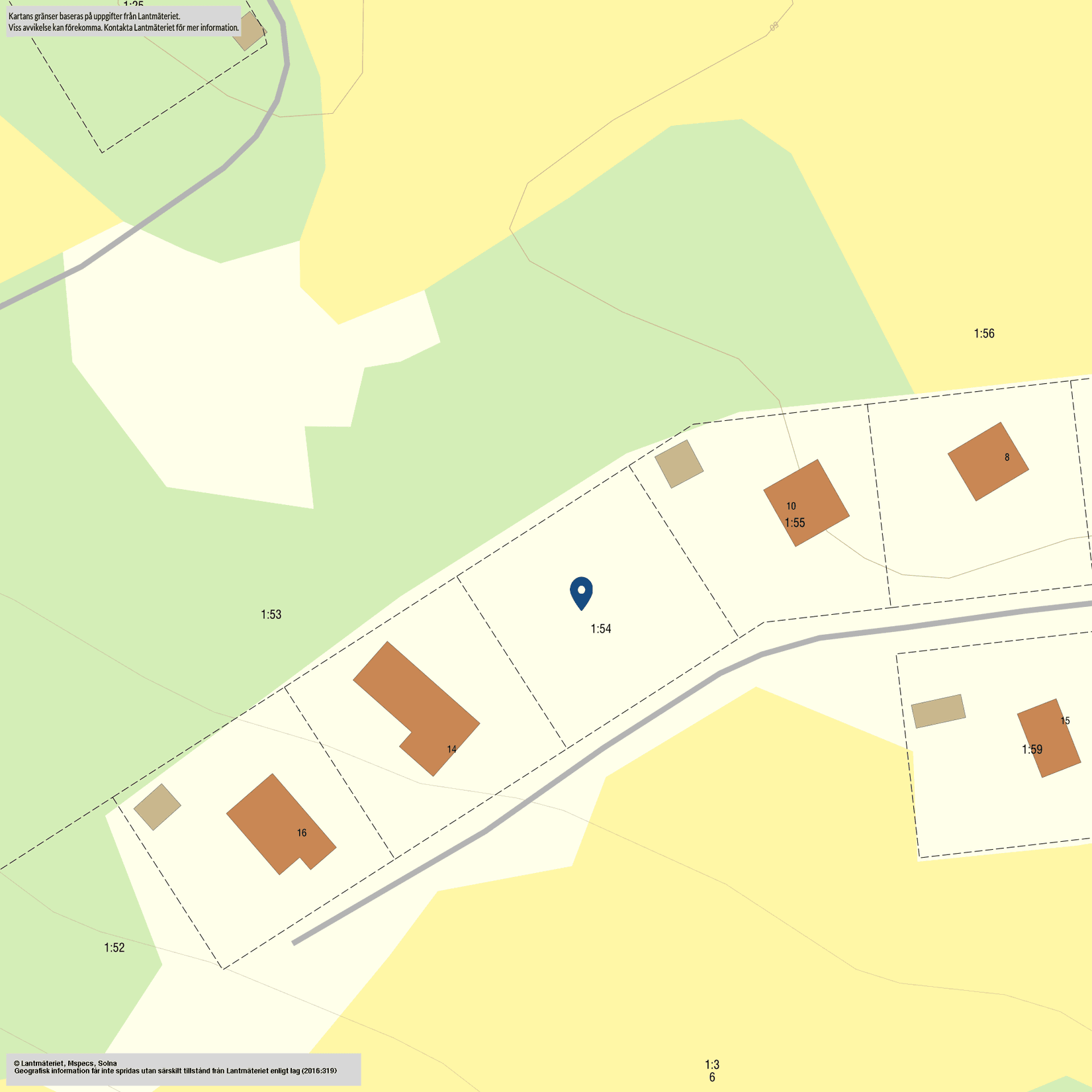 Tomt, Glanstrandsvägen 12, Skäftesfall, Finspång