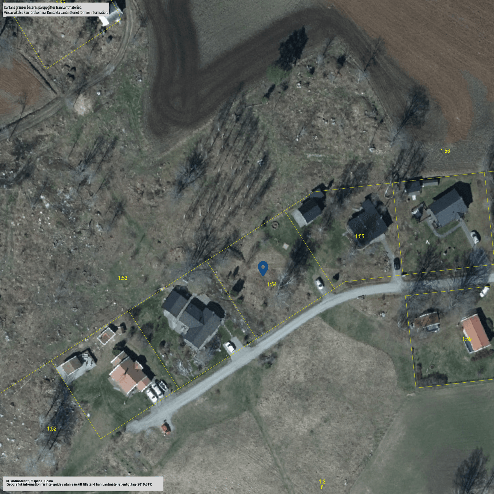 Tomt, Glanstrandsvägen 12, Skäftesfall, Finspång