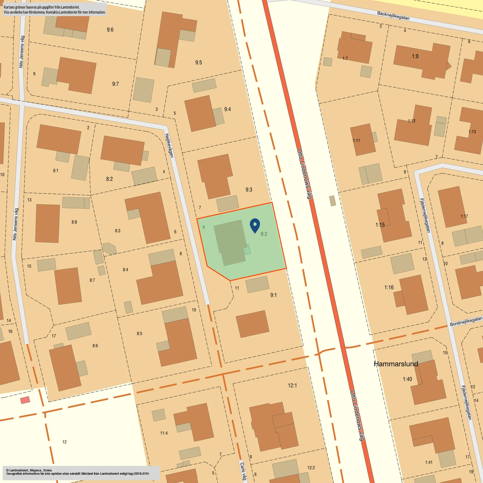 Villa, Nejlikevägen 9, Hammarslund, Kristianstad