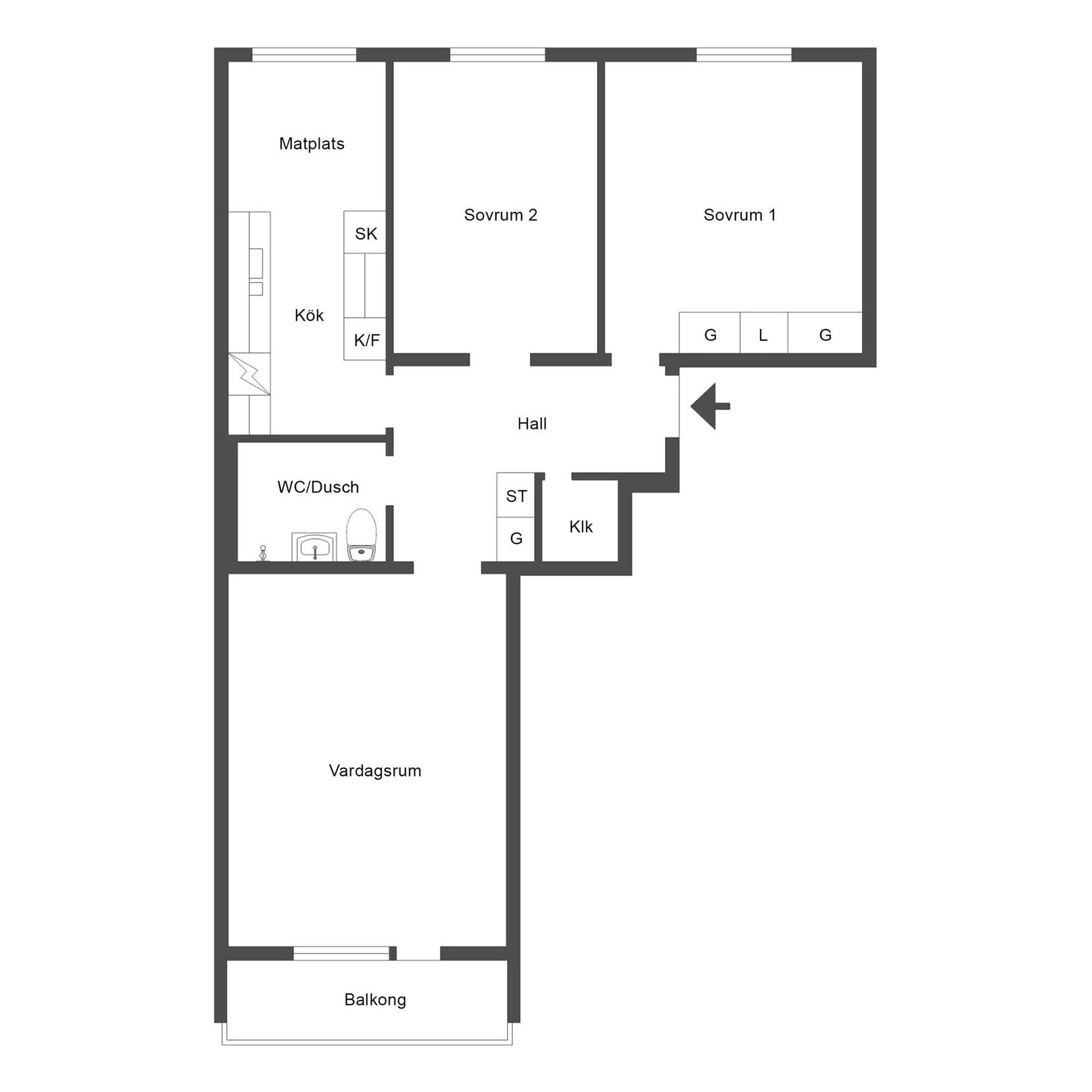 Bostadsrätt, Östra Storgatan 12, Norr/Stadsparken, Eskilstuna
