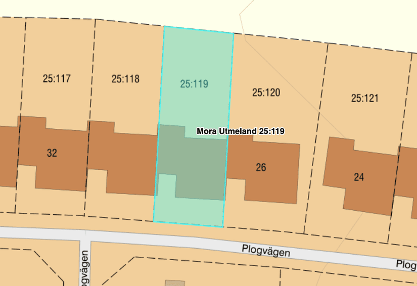 Villa, Radhus, Plogvägen 28, Hånåkni, Mora
