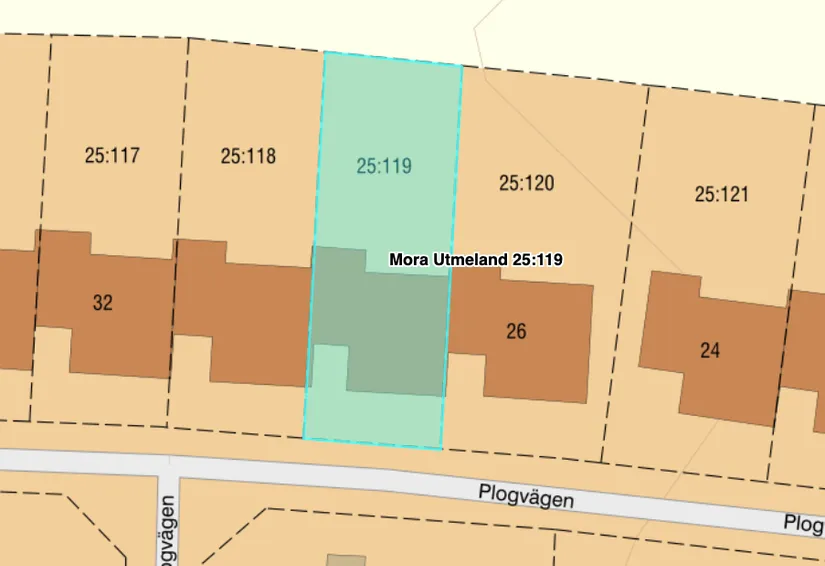 Villa, Radhus, Plogvägen 28, Hånåkni, Mora