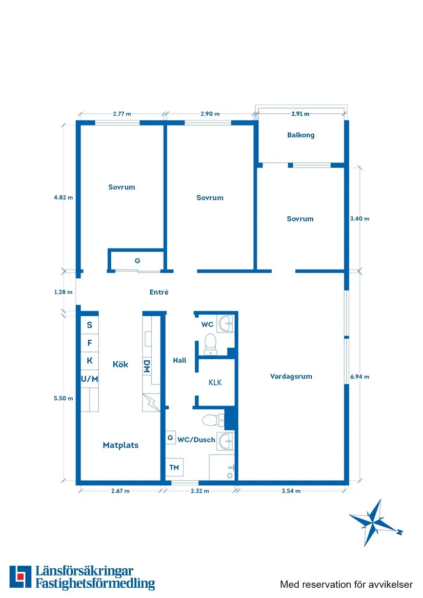 Bostadsrätt, Strandvägen 26B, 2 vån, Strandvägen , Motala
