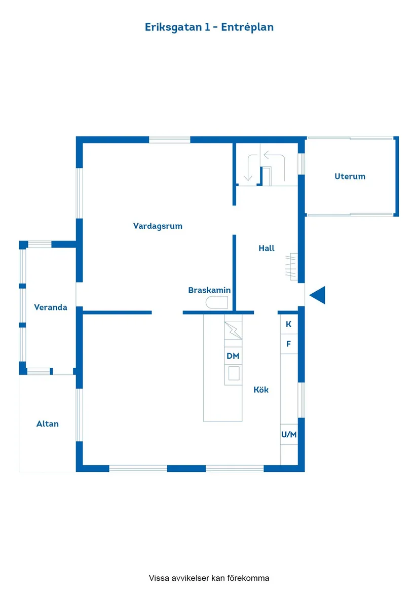 Villa, Eriksgatan 1, Krokek, Norrköping