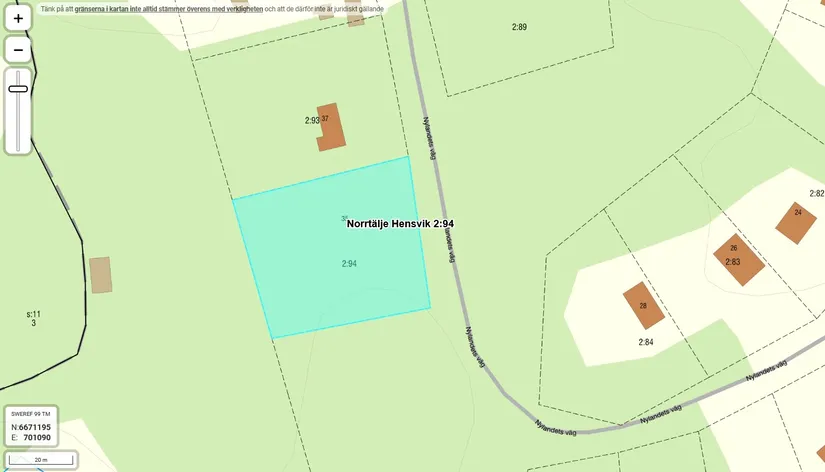 Tomt, Nylandets väg 35, Herräng, Norrtälje