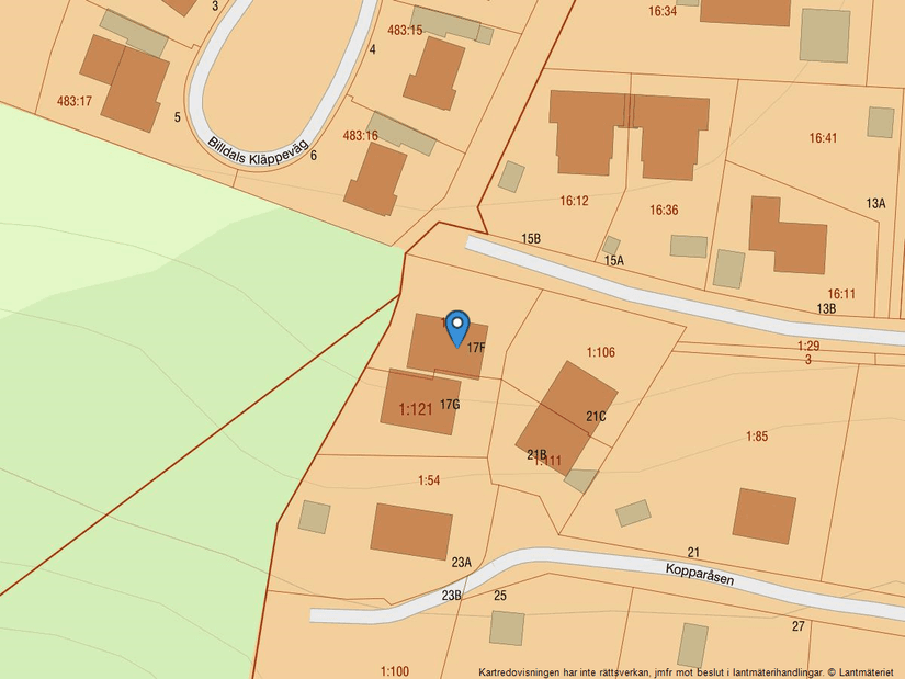 Villa, Radhus, Kopparåsen 17F, Billdal, Göteborg