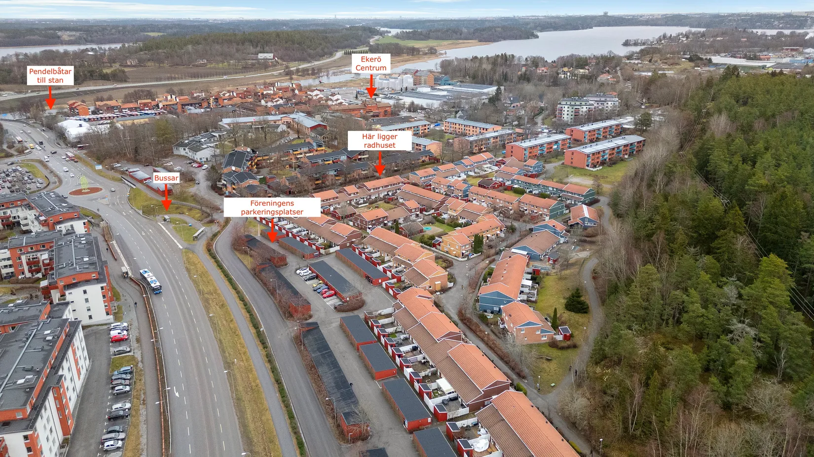 Radhus, Ekuddsvägen 34H, Ekudden, Ekerö