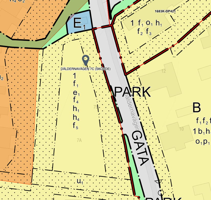 Tomt, Däldernavägen 7C, Dälderna, Skövde