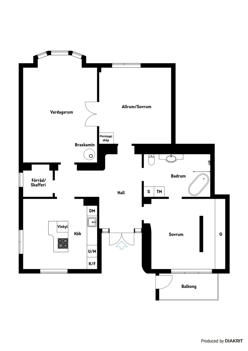 Bostadsrätt, Fruängsgatan 10A, Centrum väster, Nyköping