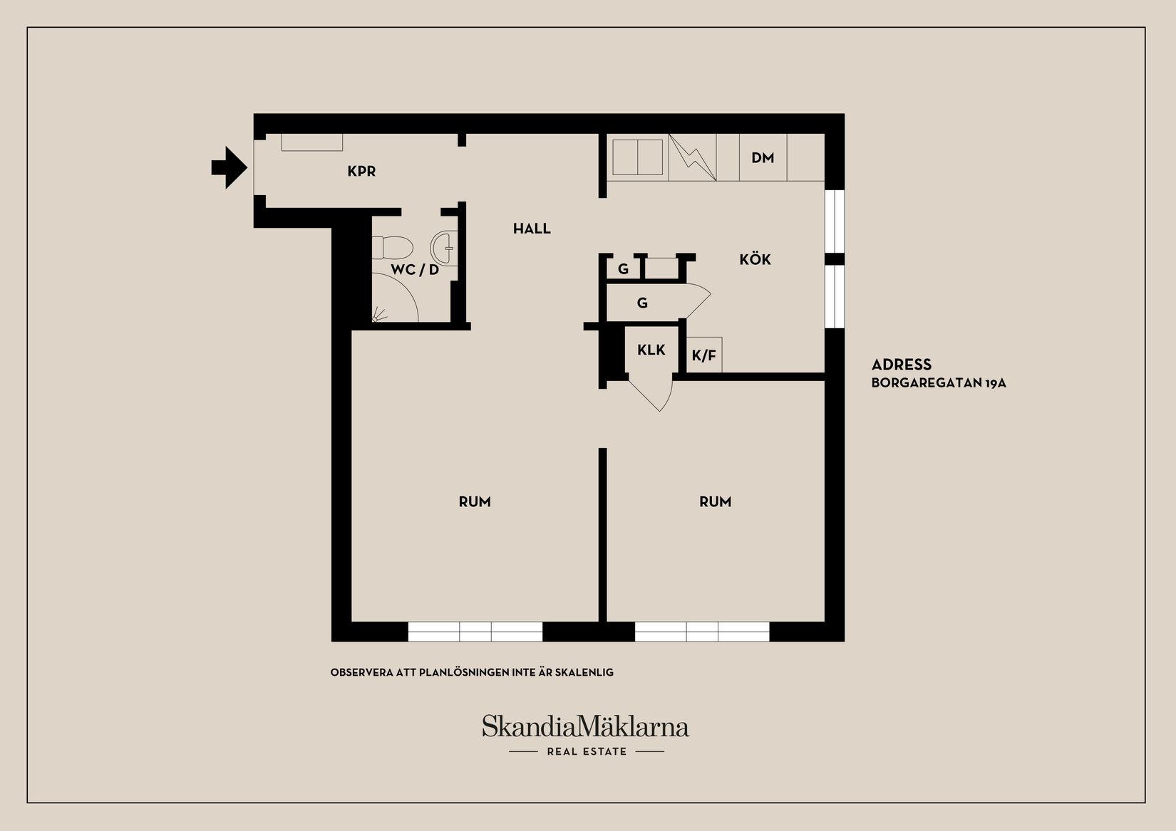 Bostadsrätt, Borgaregatan 19A, Centralt Väster, Nyköping