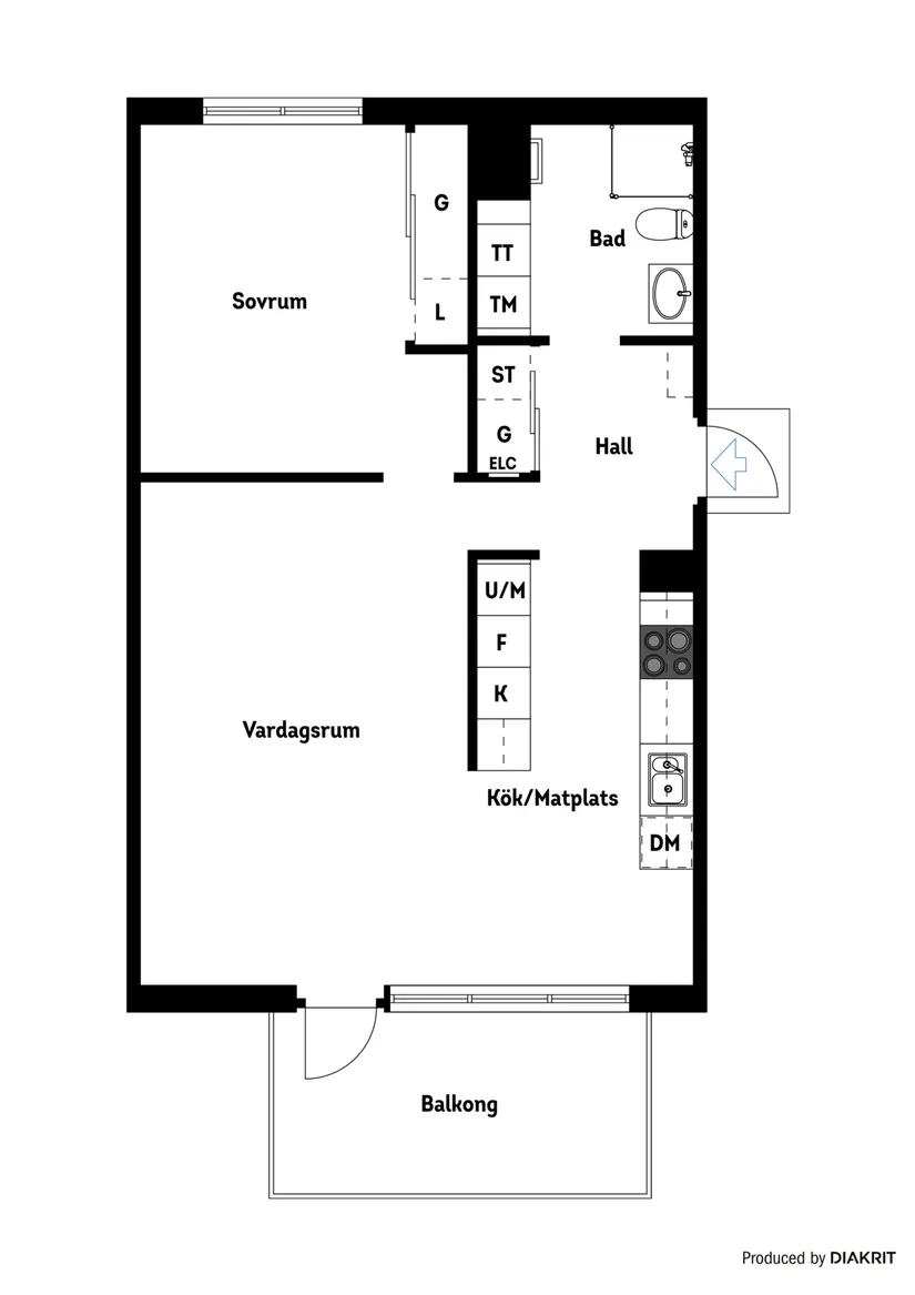 Bostadsrätt, Stenviksvägen 43 A 3 Tr, Stenvik, Oxelösund
