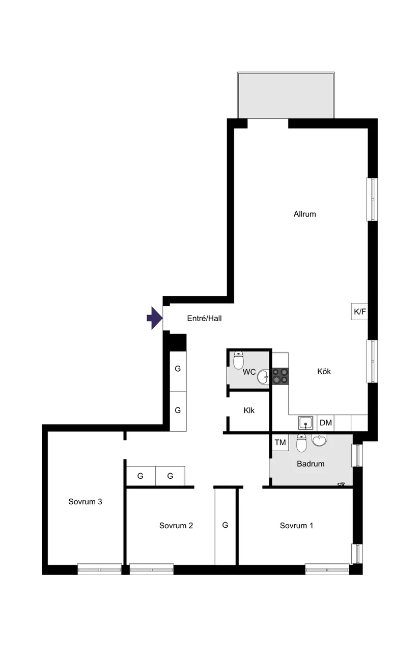 Bostadsrätt, Typografvägen 3, 3 tr, Aspudden/Örnsberg, Stockholm
