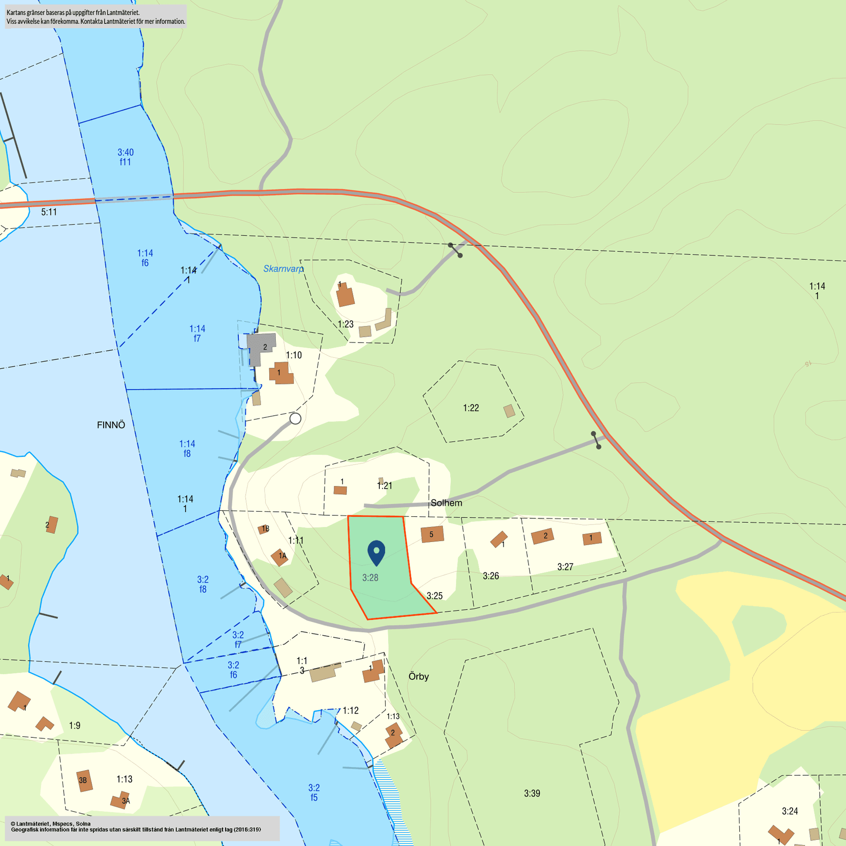 Tomt, SÖDERKÖPING FINNÖ 3:28, Söderköping