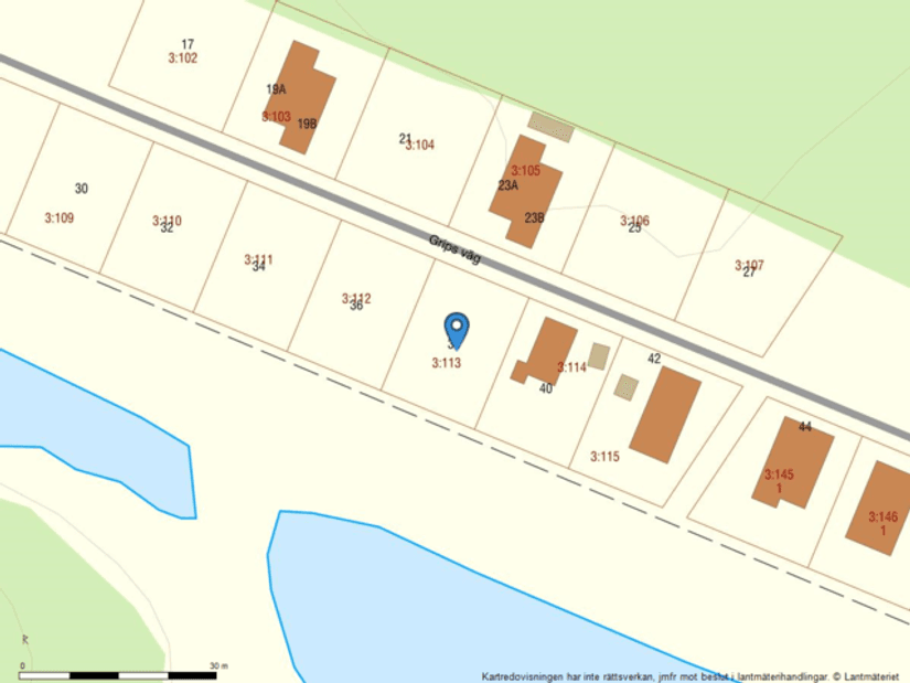 Tomt, Grips väg 38, Mauritzberg, Norrköping