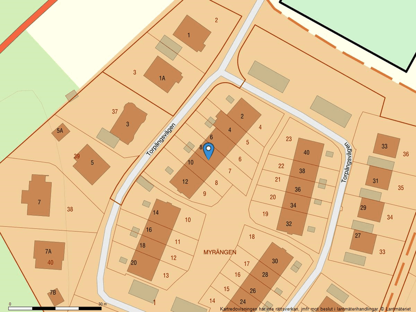 Villa, Radhus, Torpängsvägen 8, Gribbylund, Täby