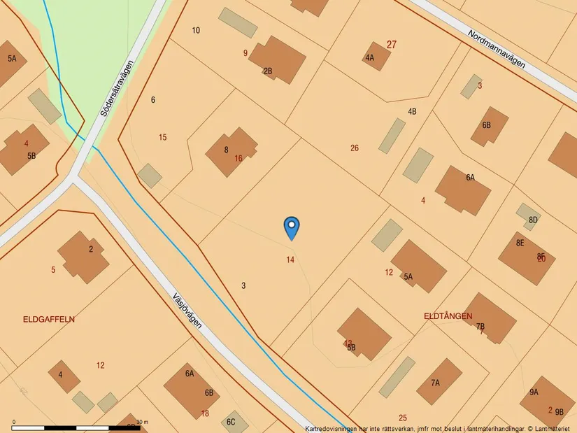 Tomt, Väsjövägen 3, Väsjön, Sollentuna