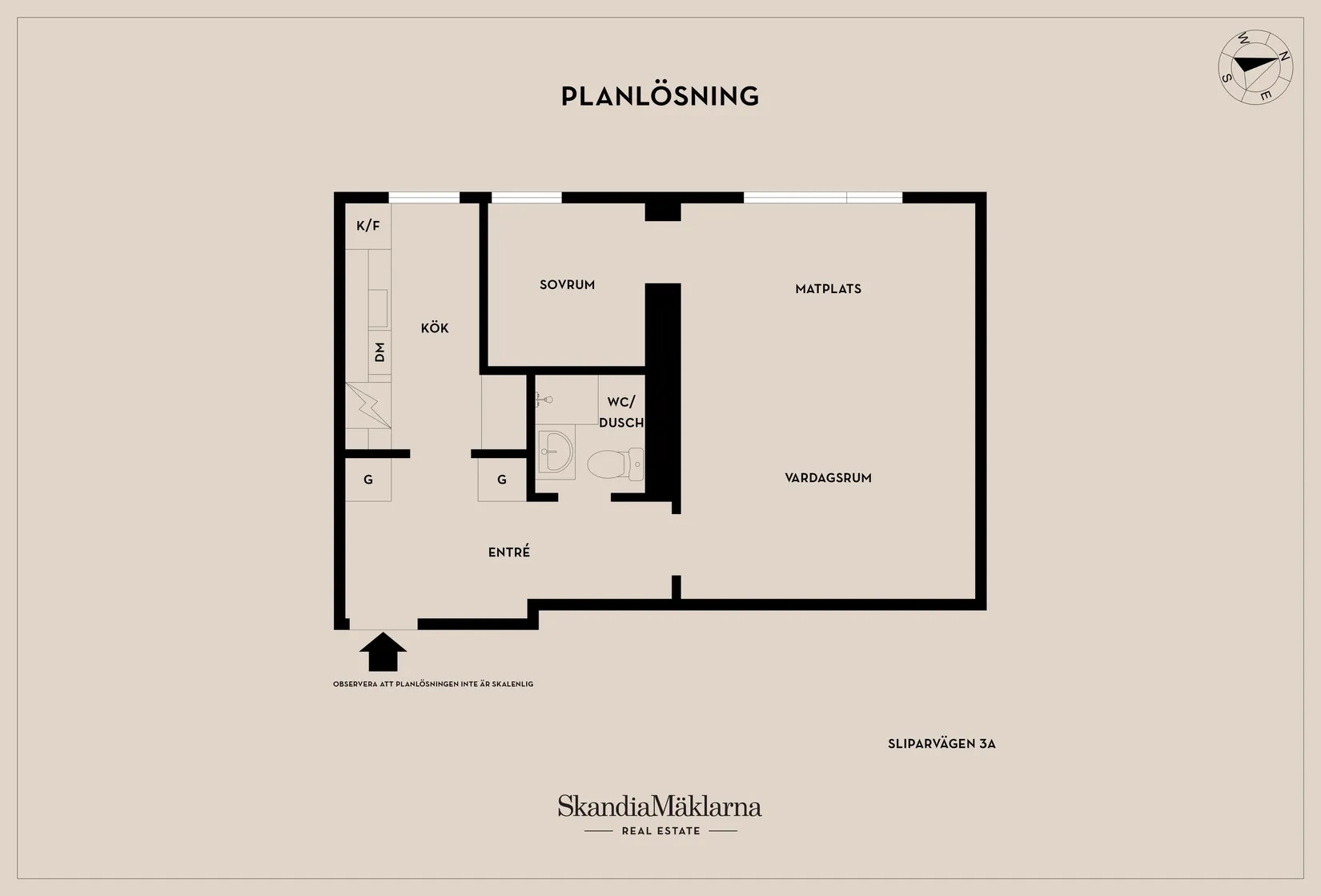 Bostadsrätt, Sliparvägen 3A, 61138 Nyköping, Hemgården/Högbrunn, Nyköping