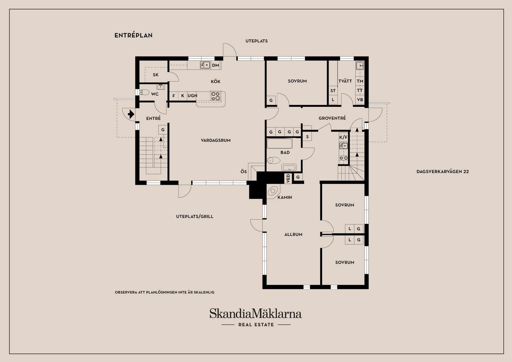 Villa, Dagsverkarvägen 22, Österhagen - Bro, Upplands-Bro