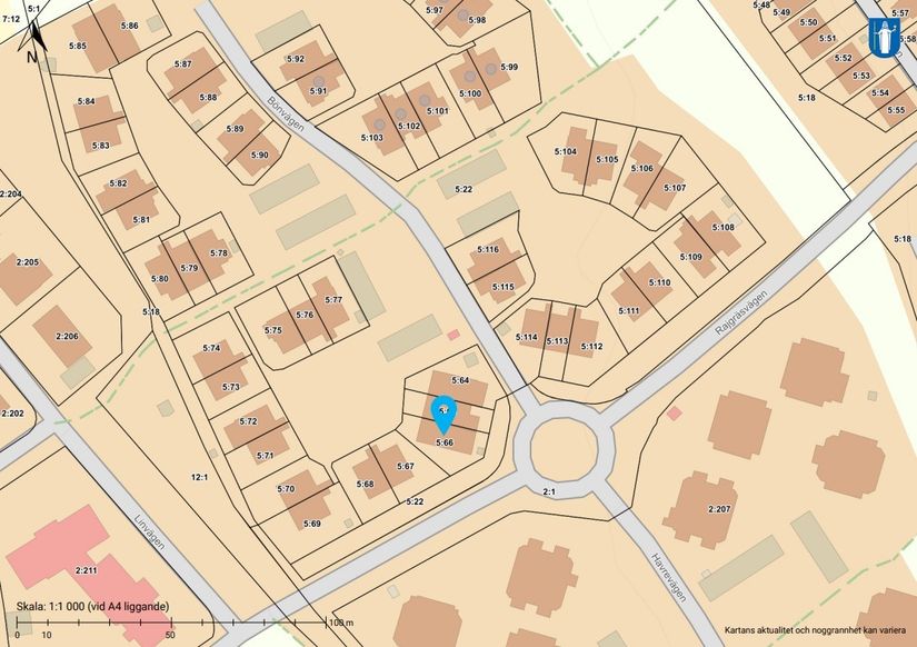 Radhus, Bönvägen 3, Kungsbacka